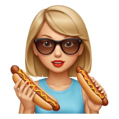 TaylorSwift eats hotdog sticker