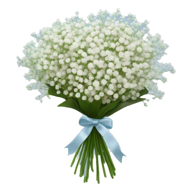 babys breath bouquet  sticker