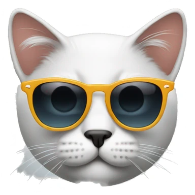 Cat with sunglasses sticker