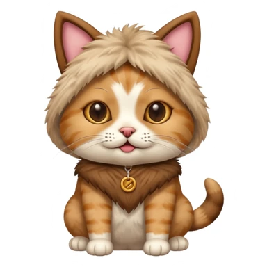 cat in dog costume sticker