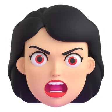 angry mom face sticker
