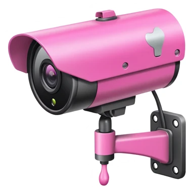 Security Camera pink with graffity sticker