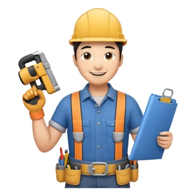 Asian calling contractor sticker