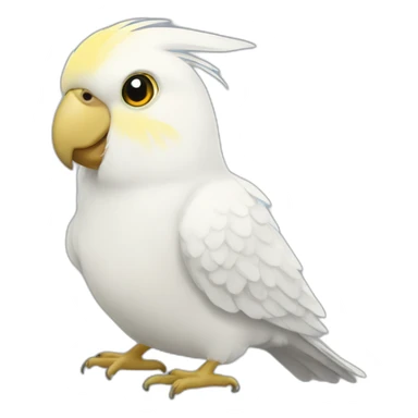 White cockatiel sticker