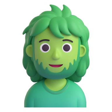 green guy with layered hair sticker
