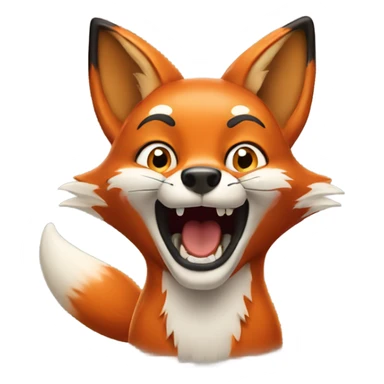enthusiastic fox sticker