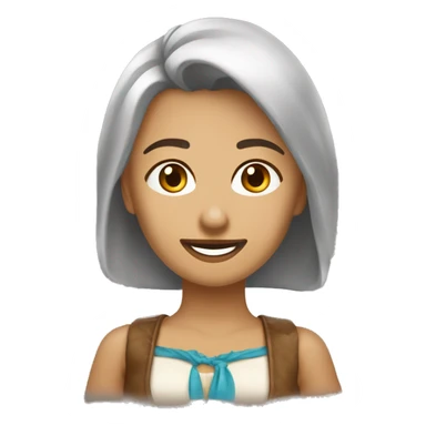 Загорелая девушка брюнетка с кудрями длинными и коричневыми ярко глазами сидит и пьет чай sticker