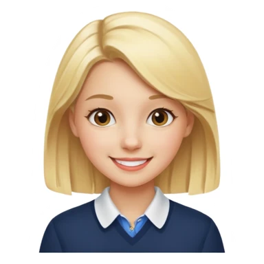 Preppy Girl Head sticker