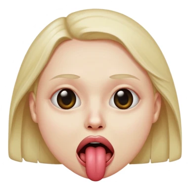 Creepy face with tounge out sticker