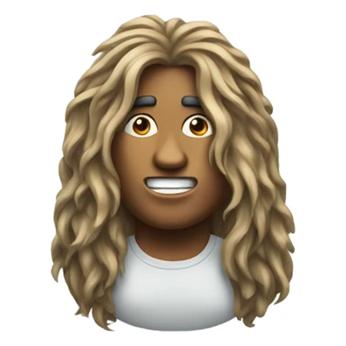 The rock with hair sticker