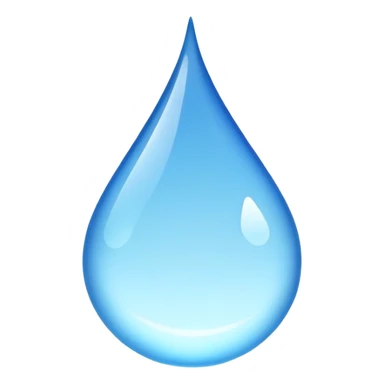 shiny blue water droplet sticker