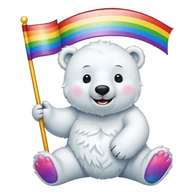 Gay polar bear sticker