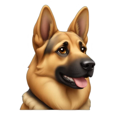 german sheperd and tortoise sticker