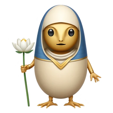 eqyptian god medjed with legs egg shaped sticker