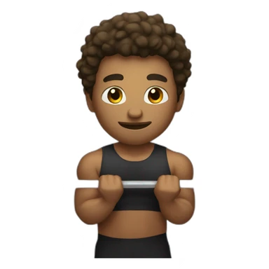 Weightlifter with a barebell sticker