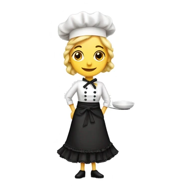 Una chef mujer rubia vestida de flamenca sticker