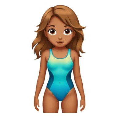 Girl on the beach with ocean sunset  sticker