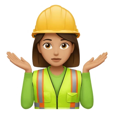 woman in green safety vest face palming sticker