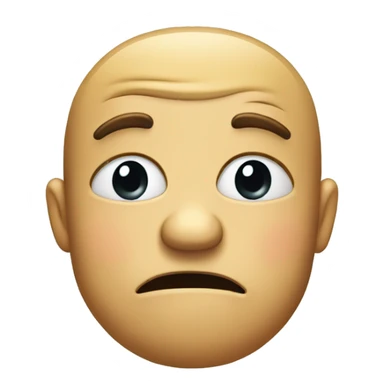 classic emoji frowny face with bottom lip about to cry sticker