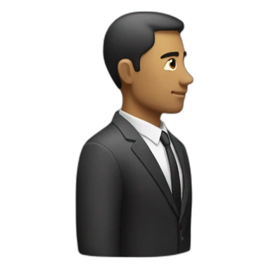 man in suit looking to the right (side view) sticker