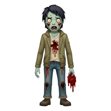 Walking zombie, tattered clothes, scary expression, realistic horror, no background





 sticker