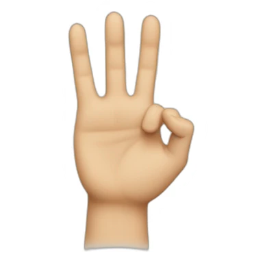 white background holding fingers snapping sticker