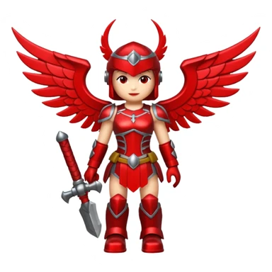 a roblox red valkyrie with no people sticker