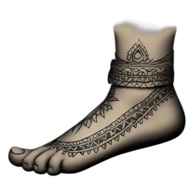Indian tattoo foot sticker