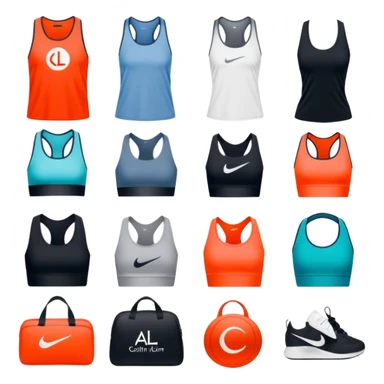 nile, alo, lululemon, calvin klein lables sticker