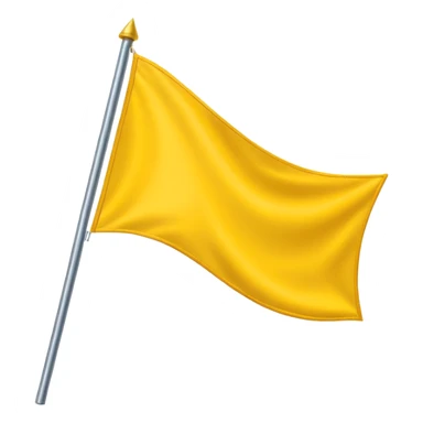 Triangular flag with yellow colour sticker