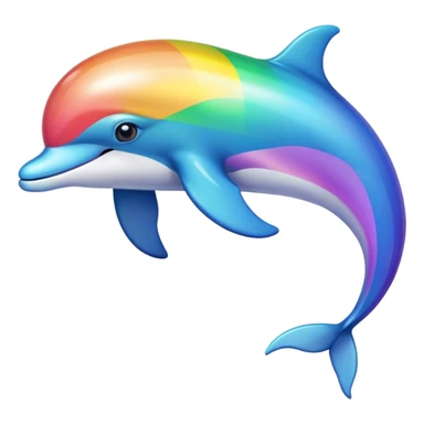 Beautiful rainbow dolphin sticker