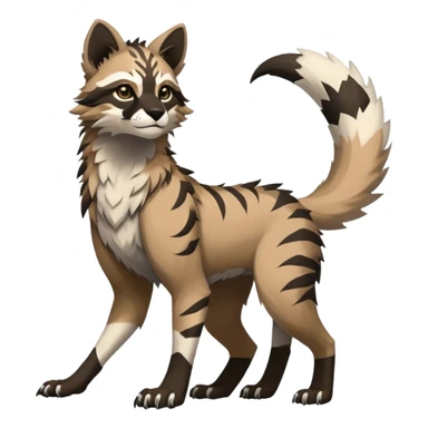 Modern Feral Rare Fantasy Vernid-Trico-species by LiLaiRa, random markings, full body sticker