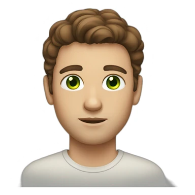 Man with green eyes and brown hair sticker