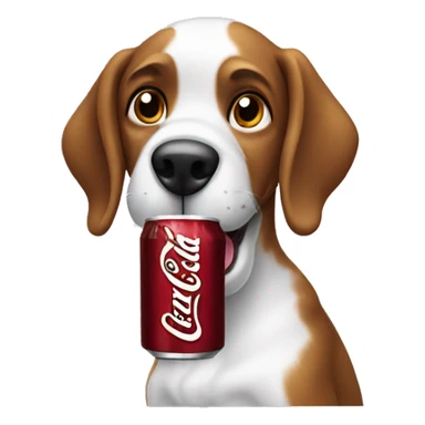 dog drinking dr pepper  sticker