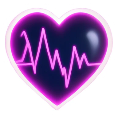 Heart with heartbeat sticker