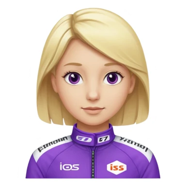 girl blonde, Race Driver purple cloth sticker
