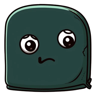 cartoon eye with small crusty booger in the corner, sleepy eye with crusty discharge sticker