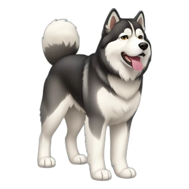 Alaskan Malamute full body sticker