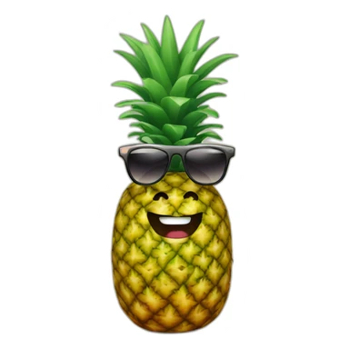 Pineapple in sunglasses and with tequila in his hands sticker