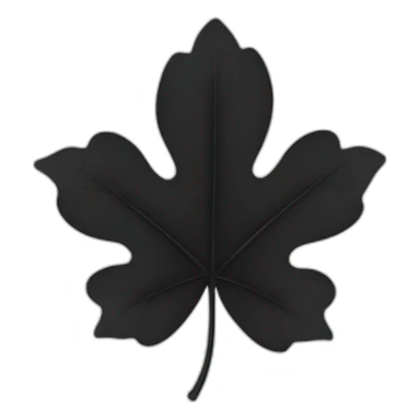 trefle 5 feuilles noir sticker