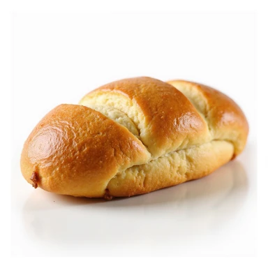 A Brioche Pasquier pain au lait, golden and fluffy, with a soft texture and a slightly shiny top, in a realistic and appetizing style. sticker