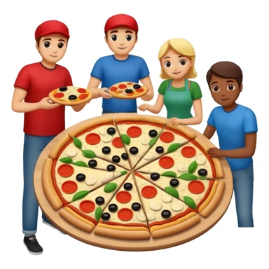 Making custom pizzas sticker