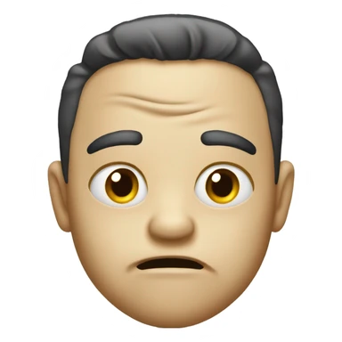 Freaky drooling emoji face, with a raised eyebrow sticker