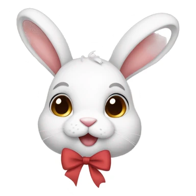 Cute rabbit with bow sticker