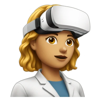 Femme qui fait de la VR sticker