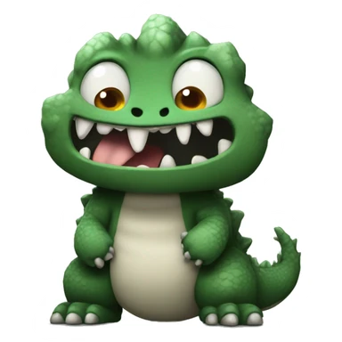Cute cartoon godzilla cg 2D artist sticker