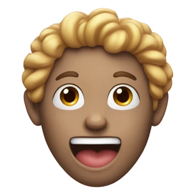 make emoji with big hear end big nose sticker