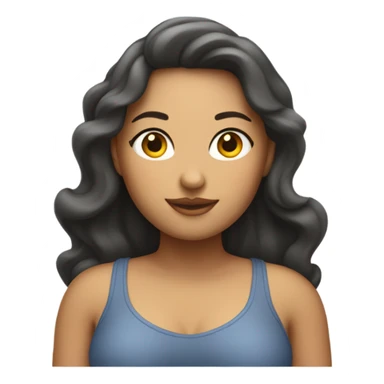 A voluminous girl white sticker