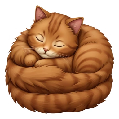 Brown Cat sleep sticker
