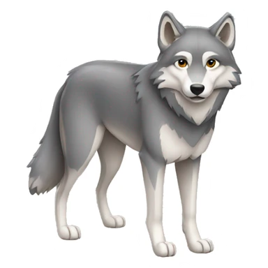 Gray Wolf Full Body sticker